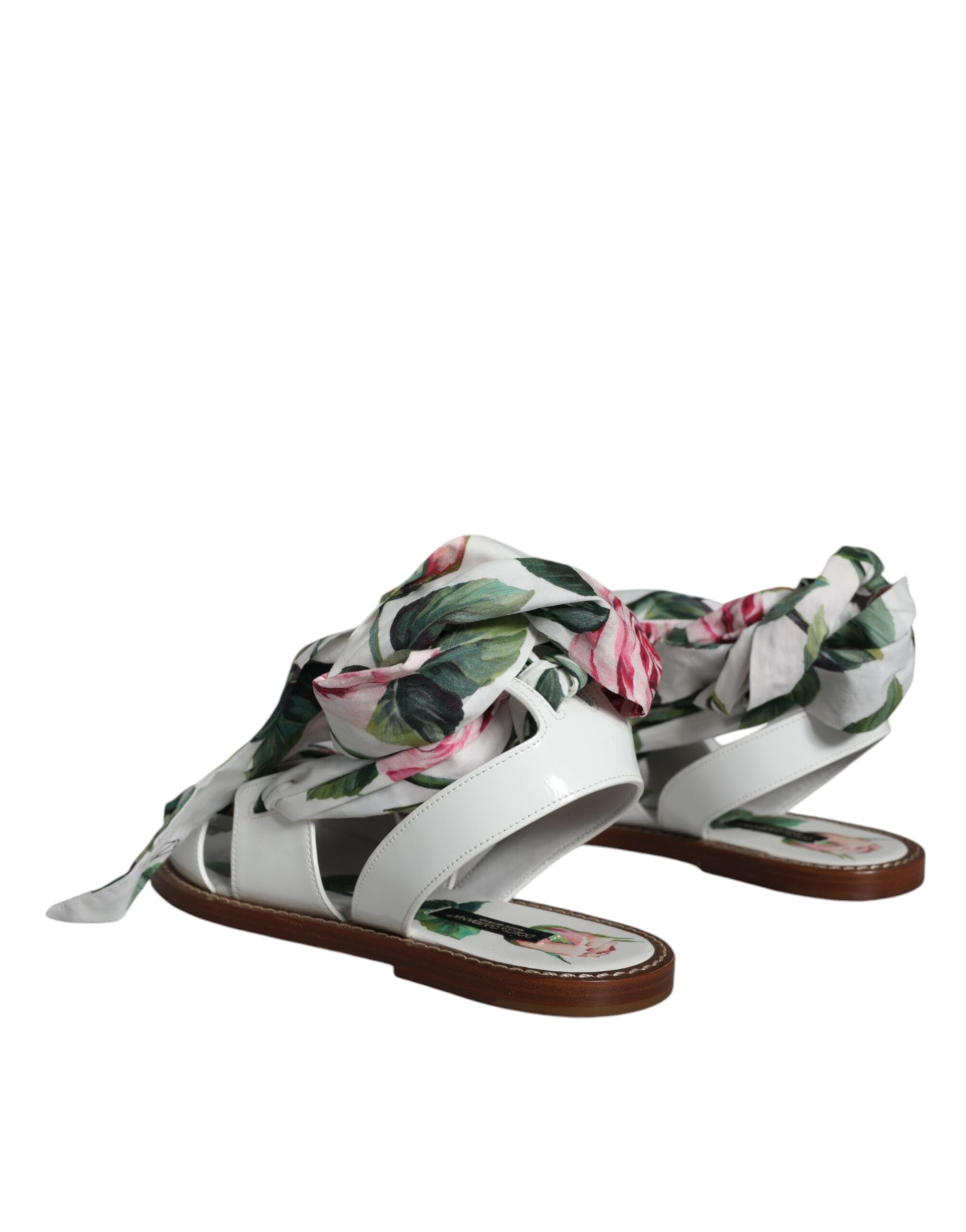Pair of women's floral print sandals