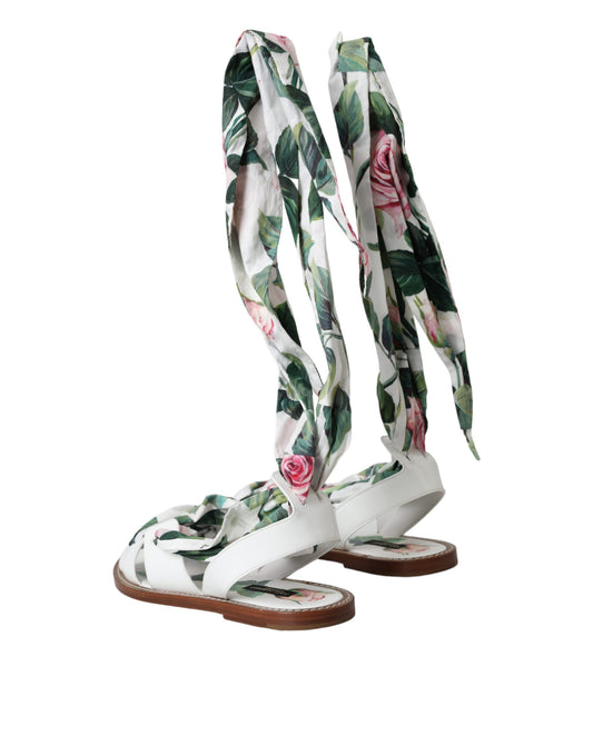 Pair of floral print sandals