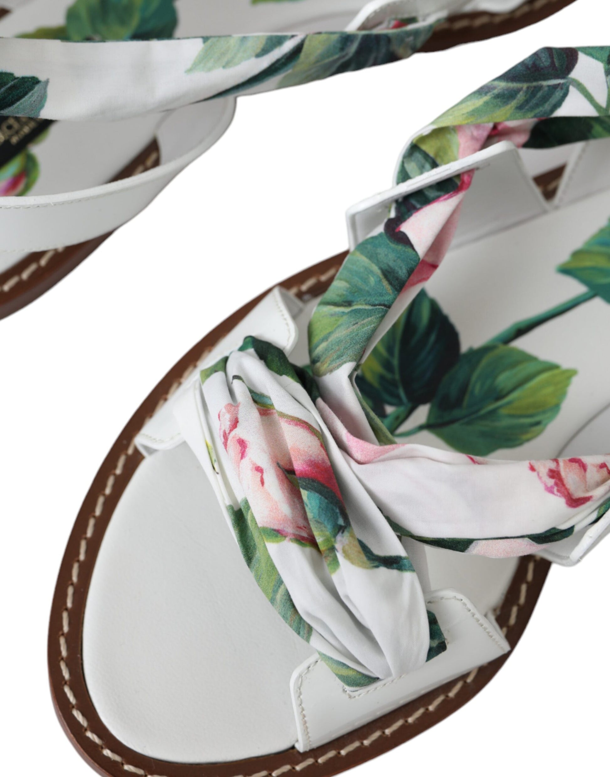 Pair of women's floral print sandals