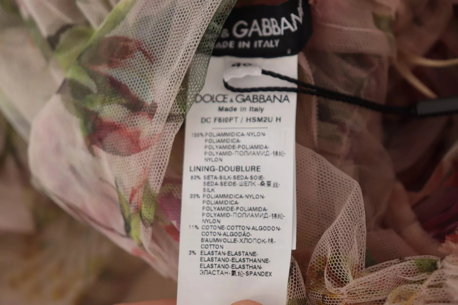 A long, multicolored floral print dress from Dolce & Gabbana