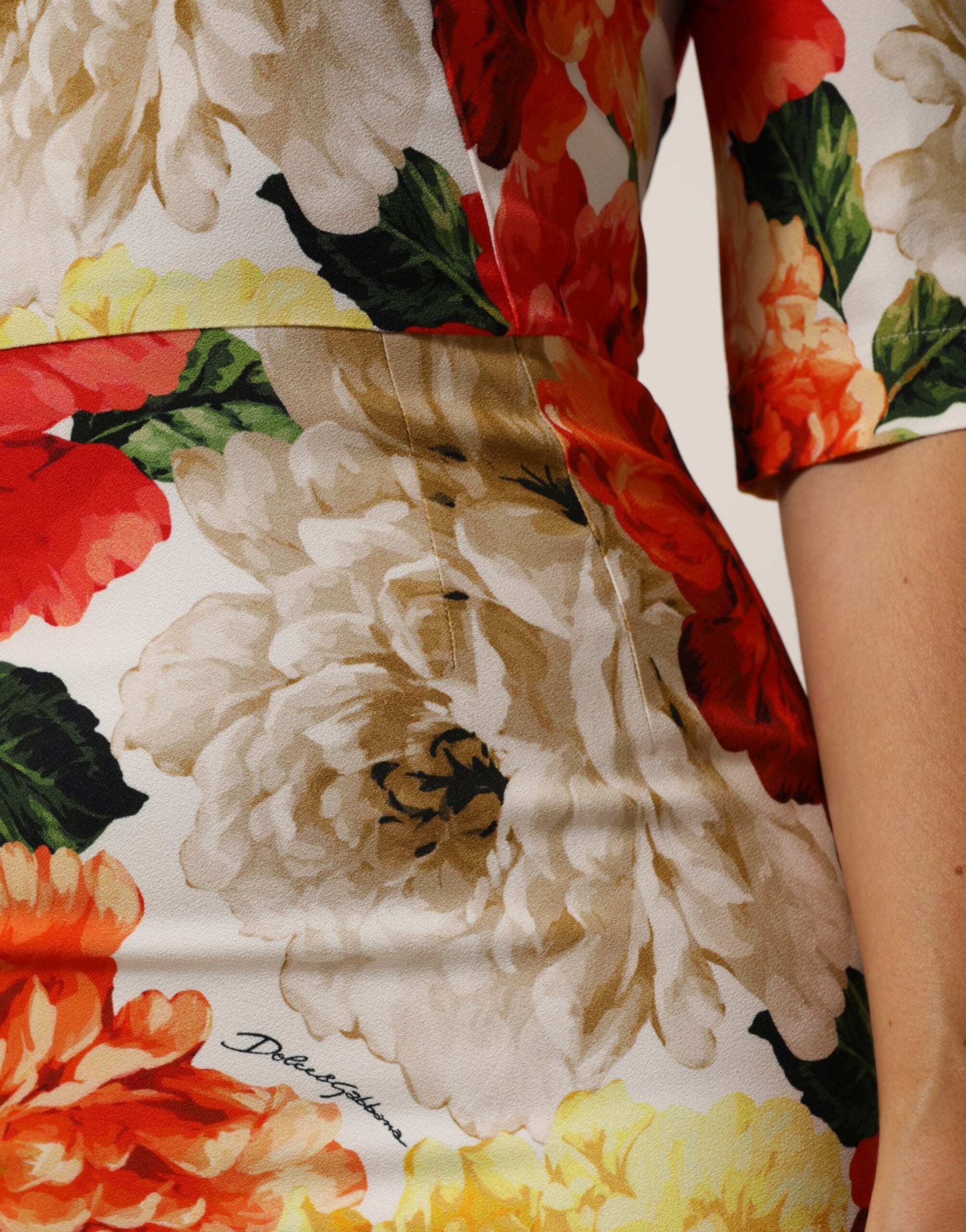 A woman's dress with a floral print