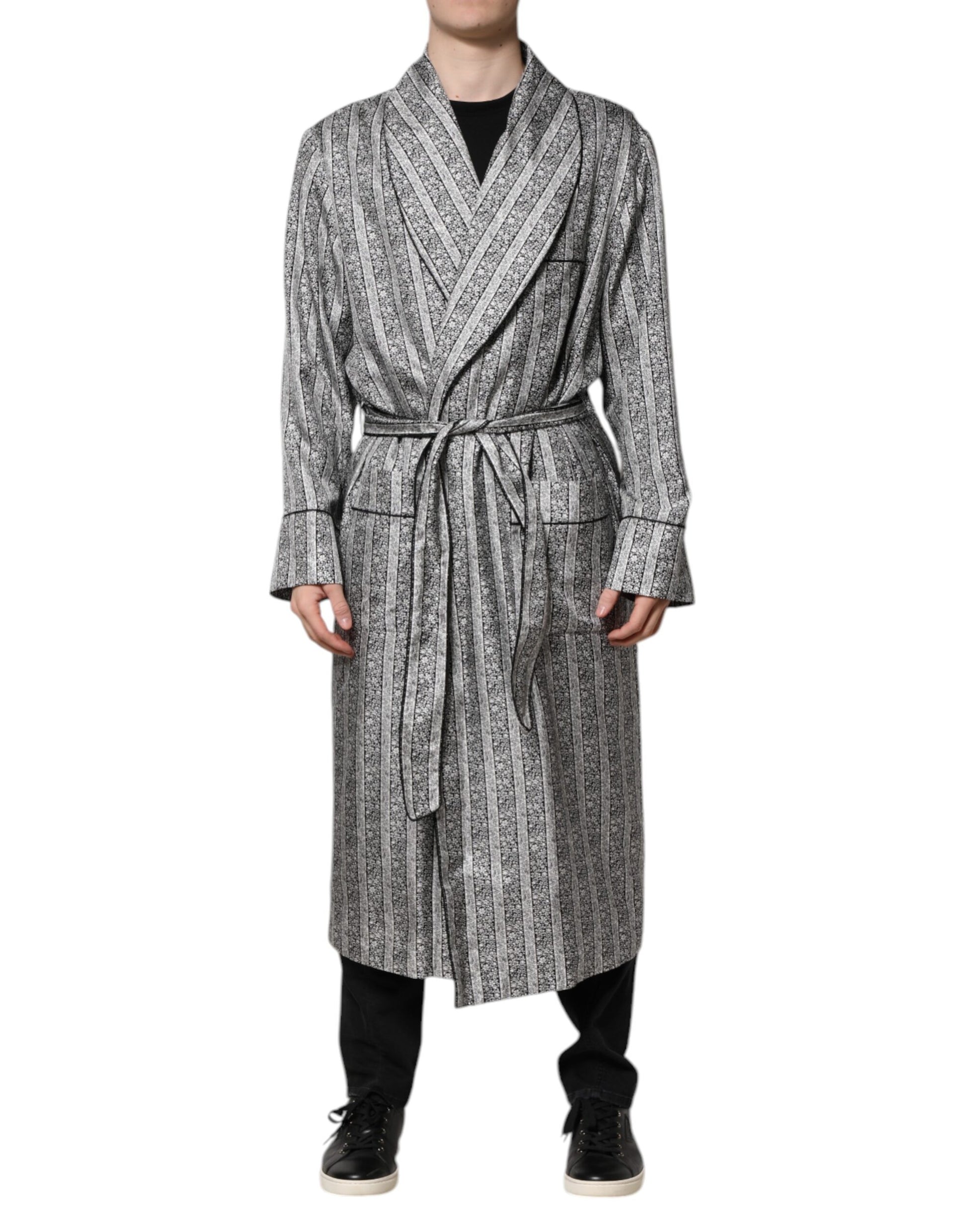 Man wearing long robe with patterned design