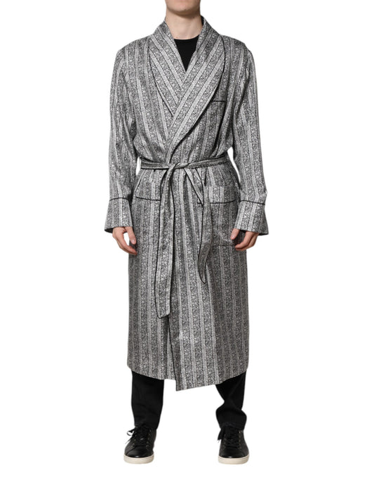 Man wearing long robe with patterned design