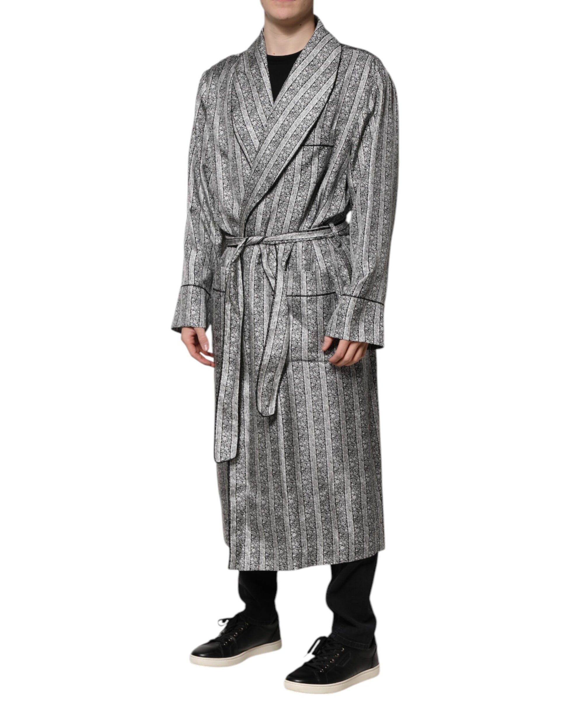 Man wearing a patterned robe