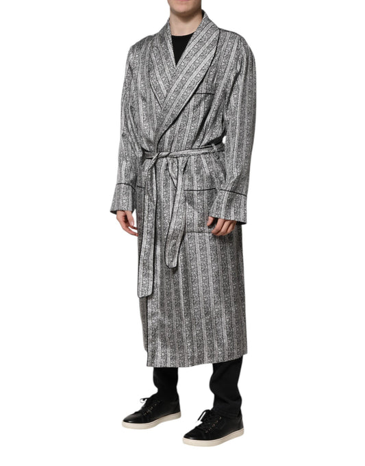 Man wearing a patterned robe
