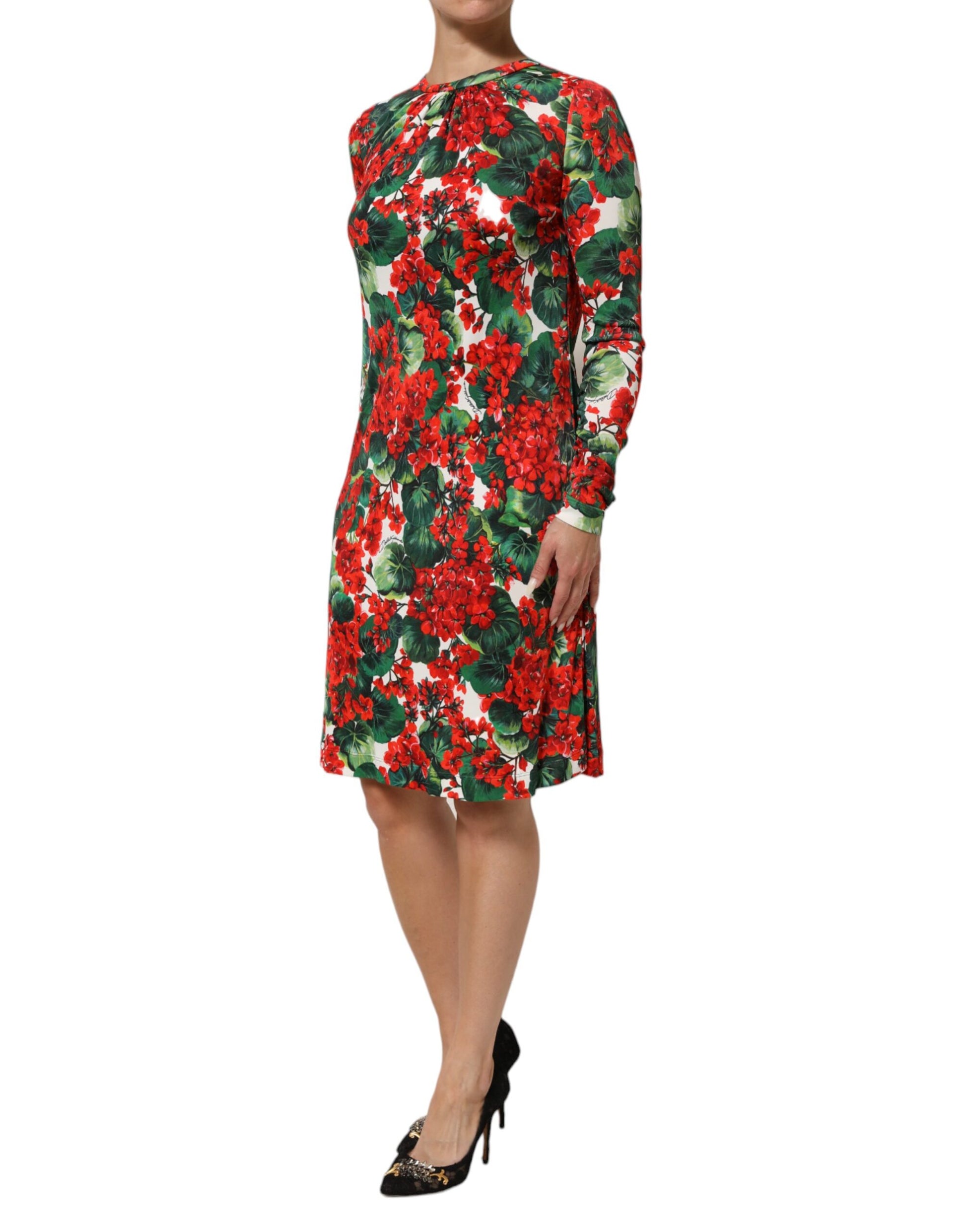Woman wearing a floral print dress