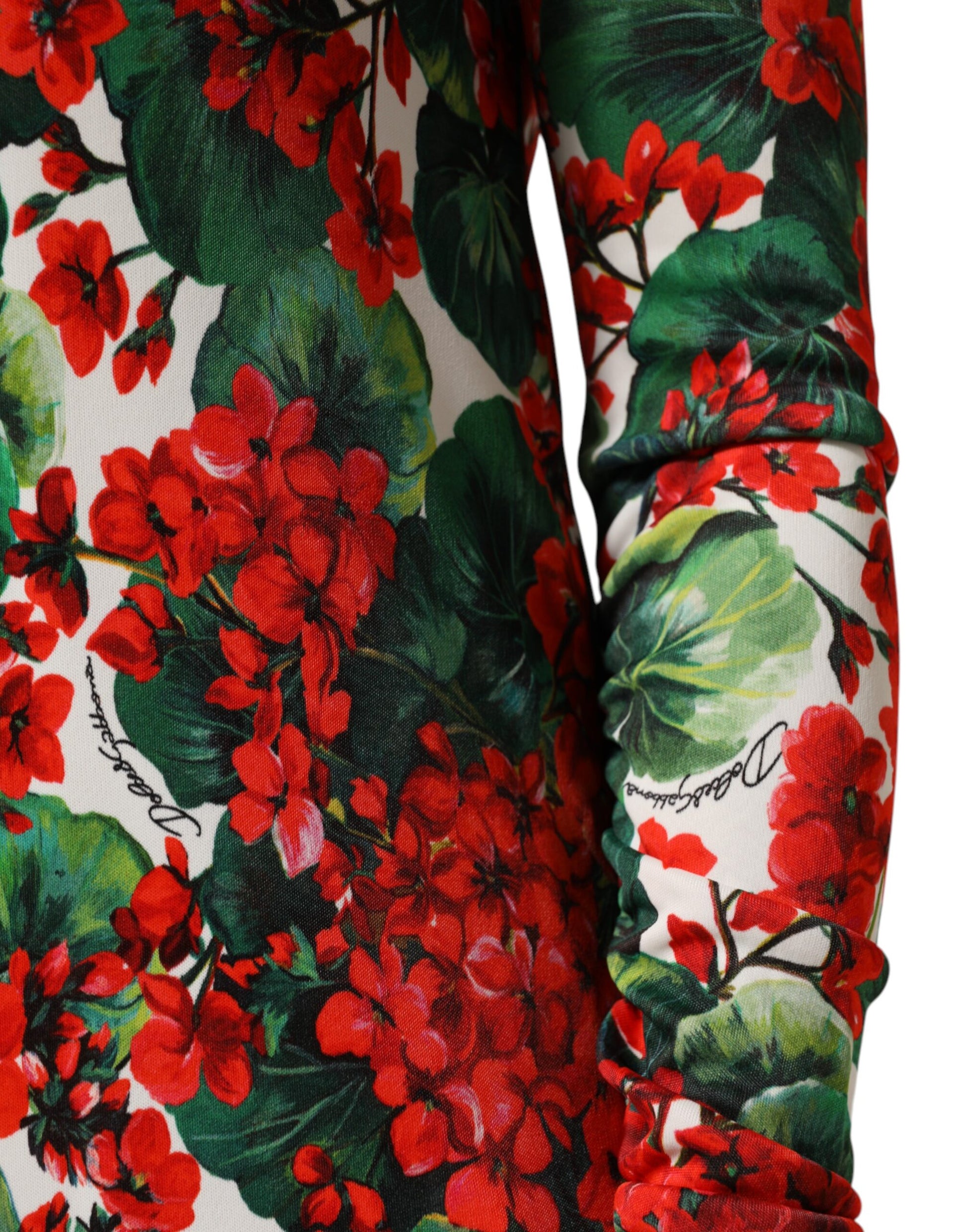 Floral print pants on a mannequin