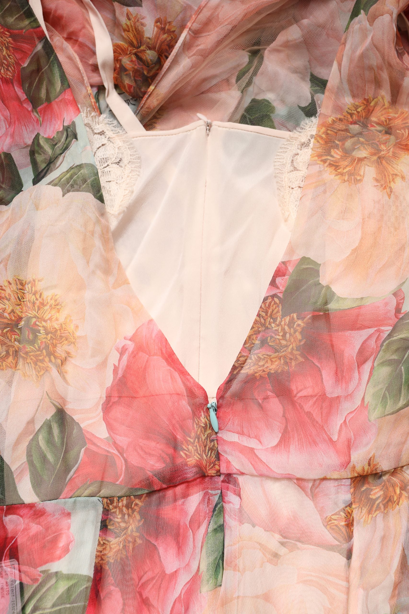 A multicolored floral silk layered maxi dress by Dolce & Gabbana