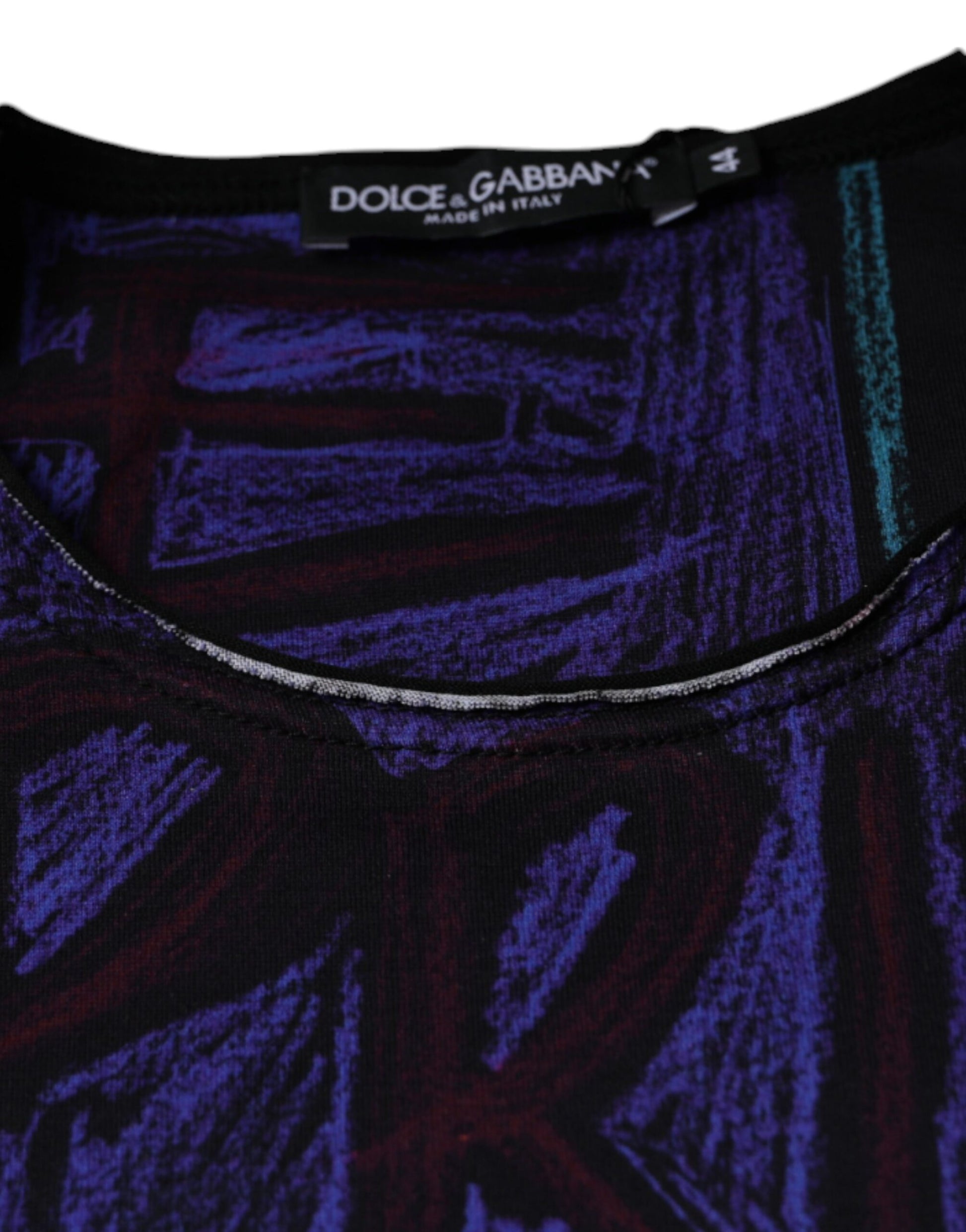 Purple shirt with writing on front