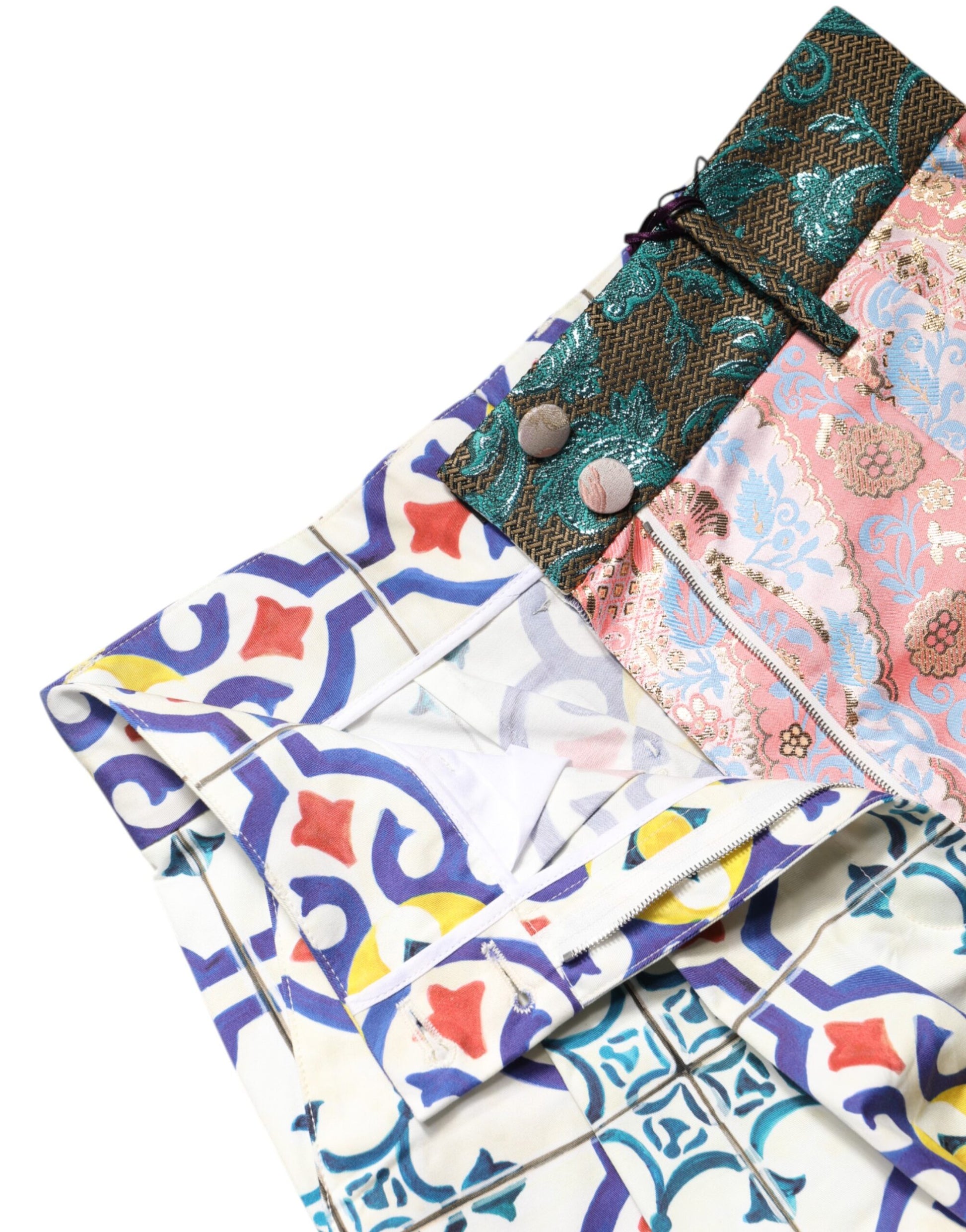 Colorful patterned scarf with tassels