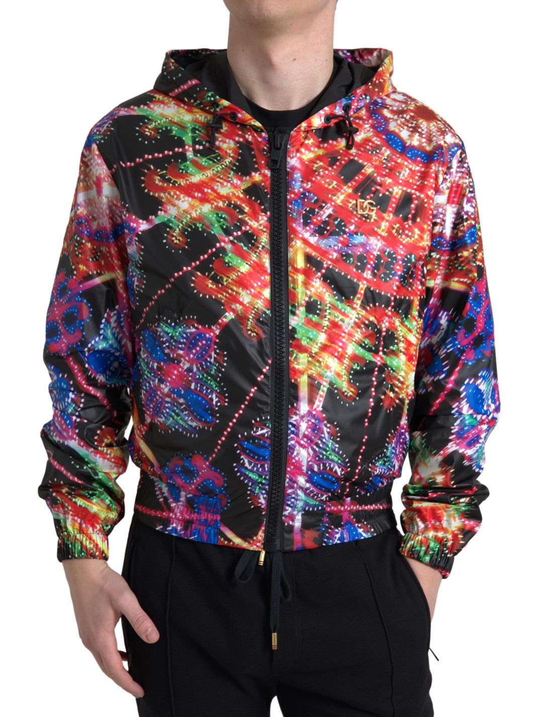 Colorful jacket with hood