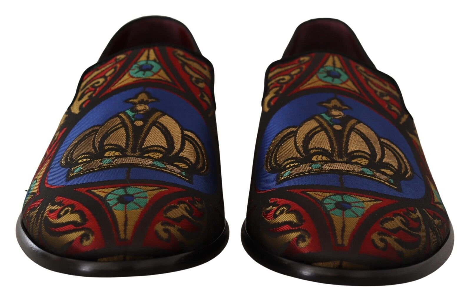 Pair of colorful shoes with intricate designs and patterns