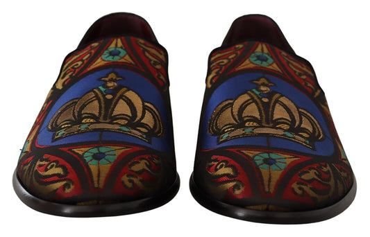 Pair of colorful shoes with intricate designs and patterns