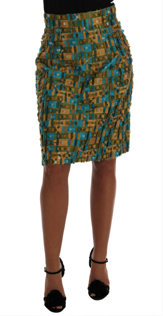Skirt with geometric pattern