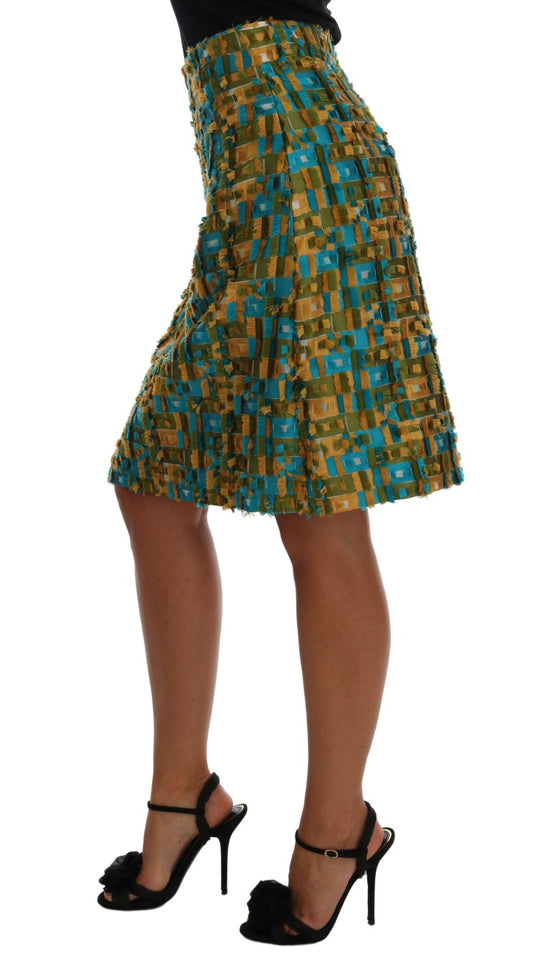 Skirt with geometric pattern