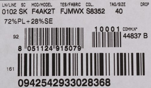 Barcode on a package
