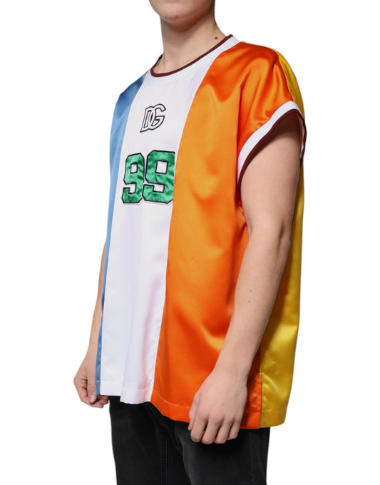 Colorful sports jersey with number on front