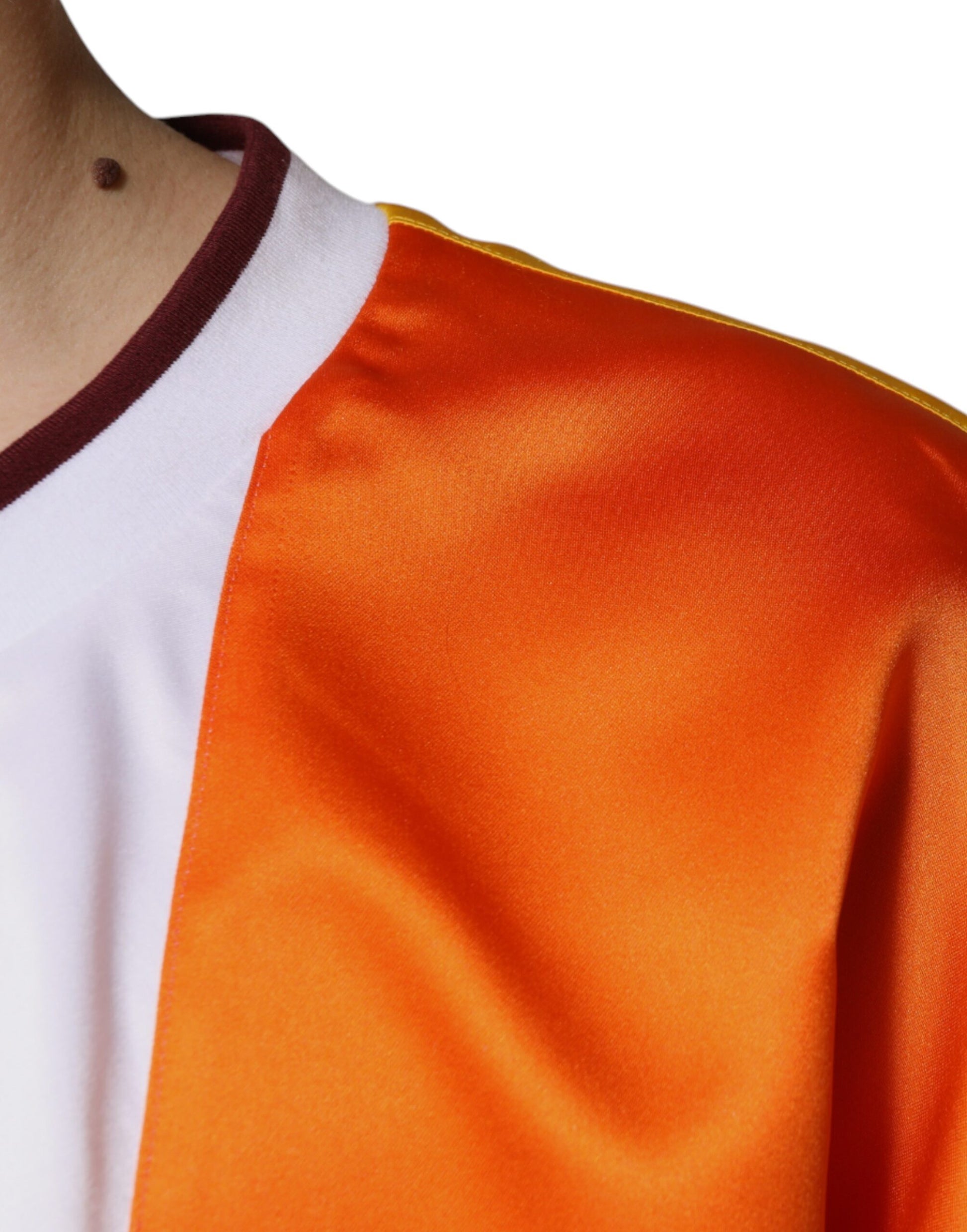 Orange and white sports jersey