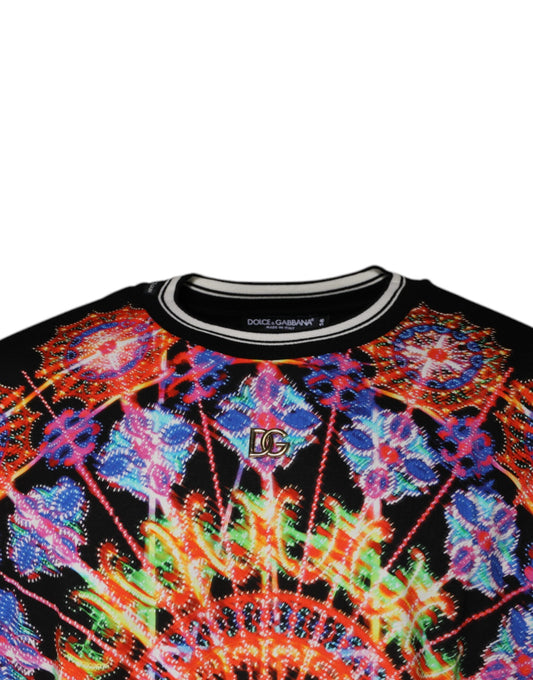 Colorful tie dye shirt with circular patterns