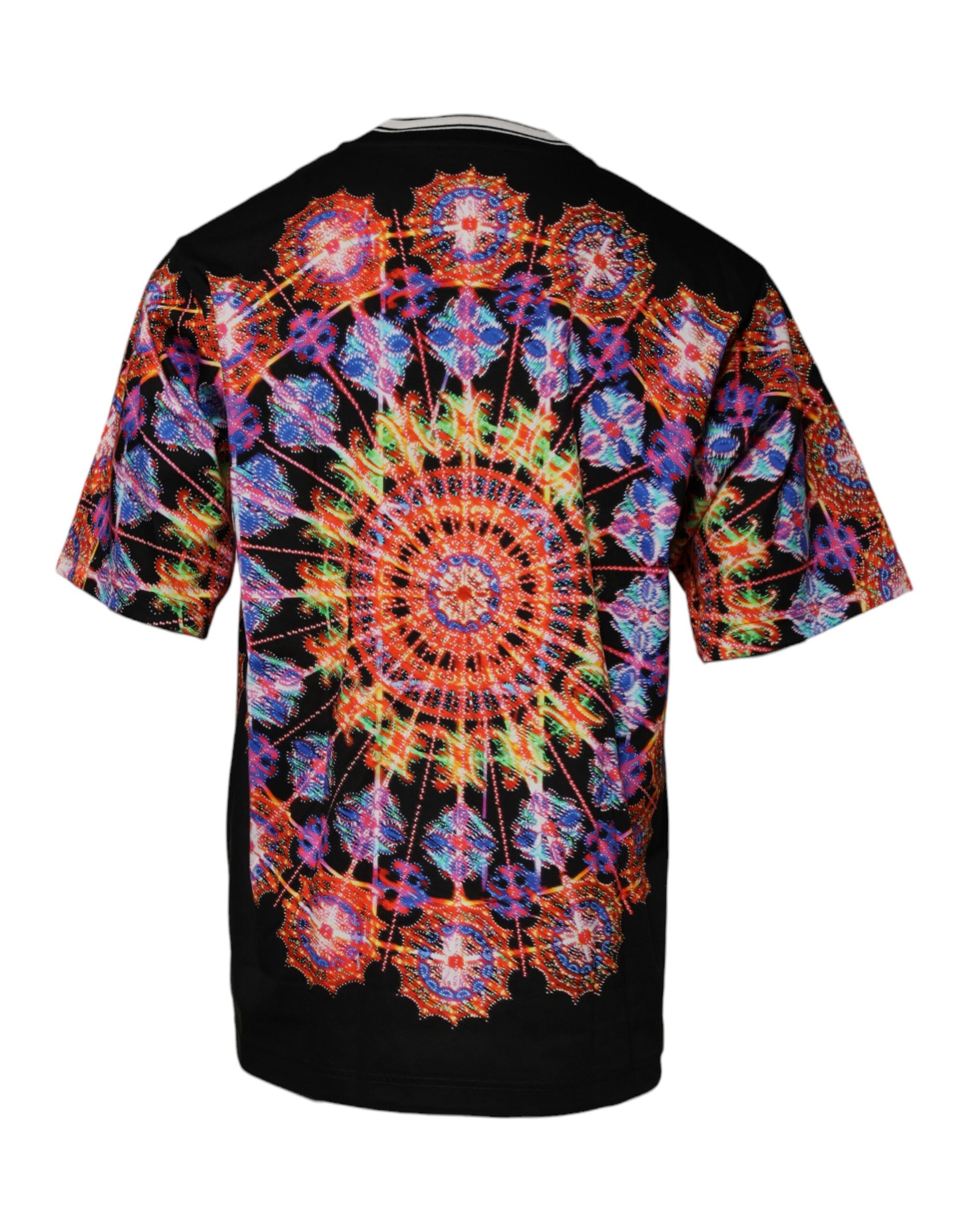 Colorful tie dye shirt with mandala design on back