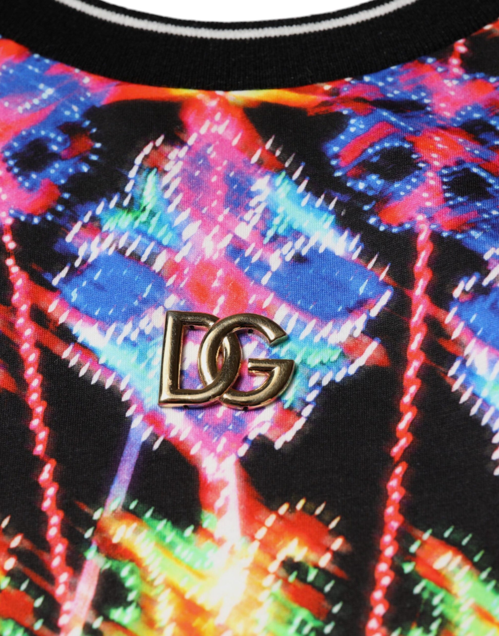 Colorful sock with a logo on it