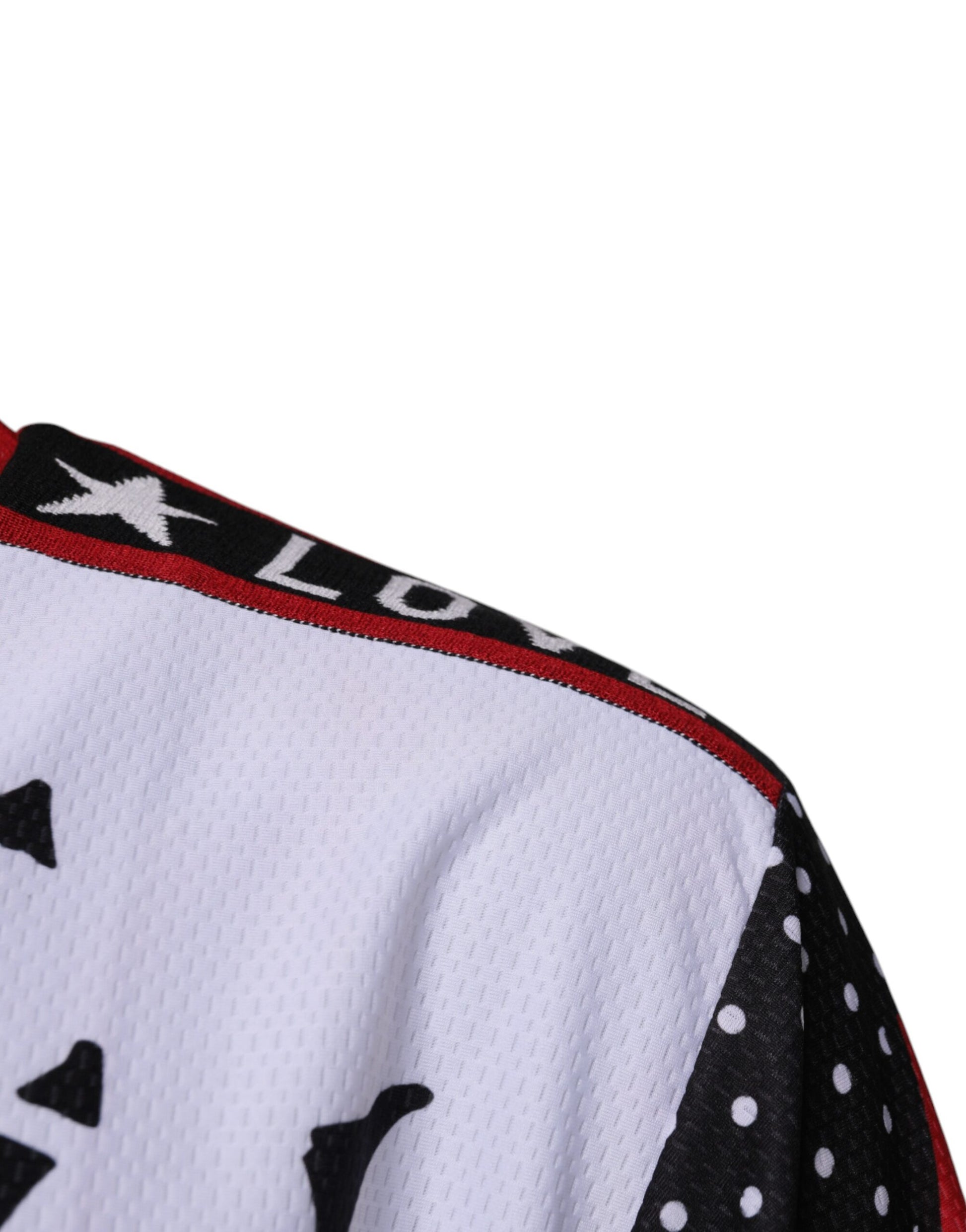 White jersey with red and black accents