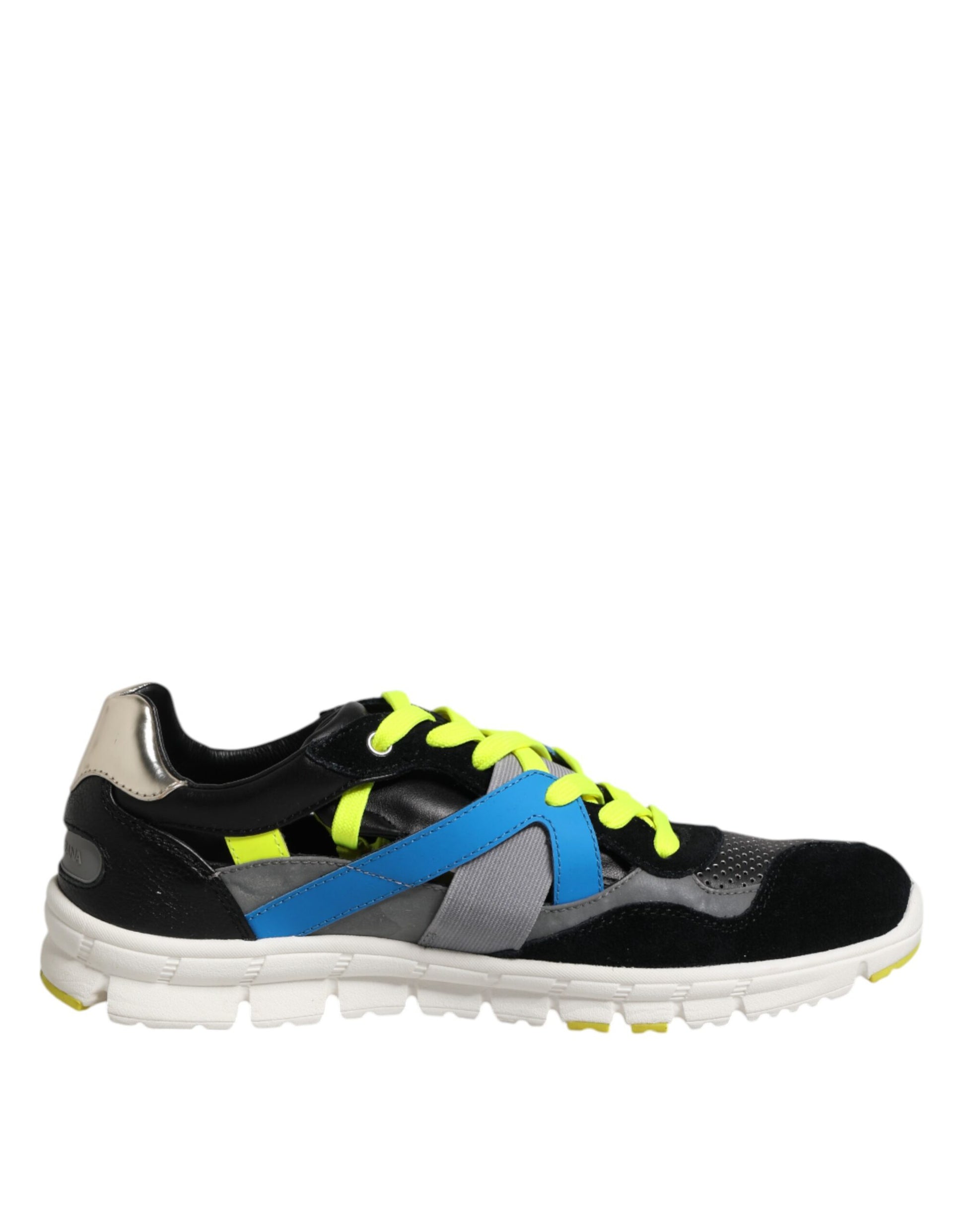 Black and yellow sneaker with white sole