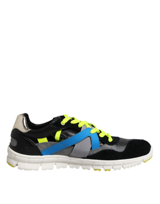 Black and yellow sneaker with white sole