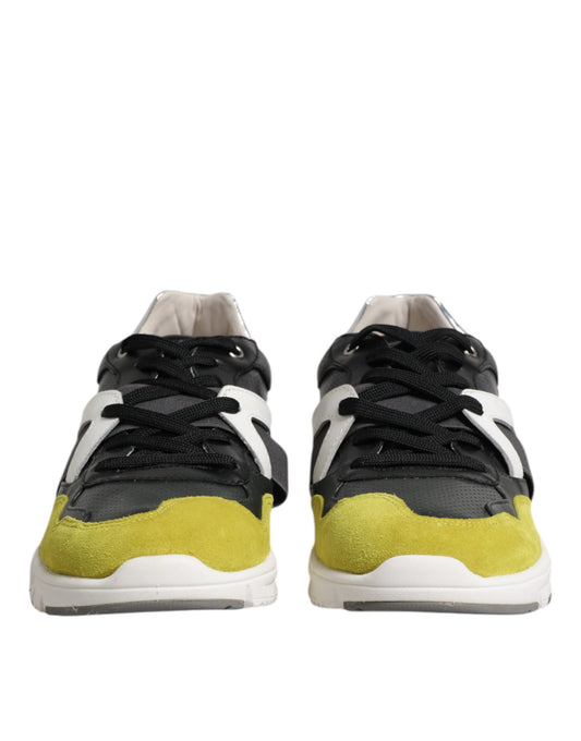 Pair of yellow and black sneakers