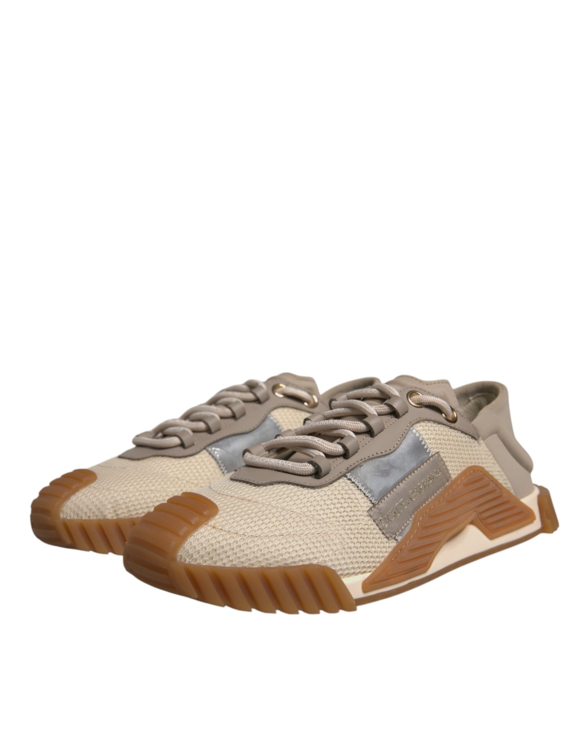 Tan baby shoe with brown laces and tan sole