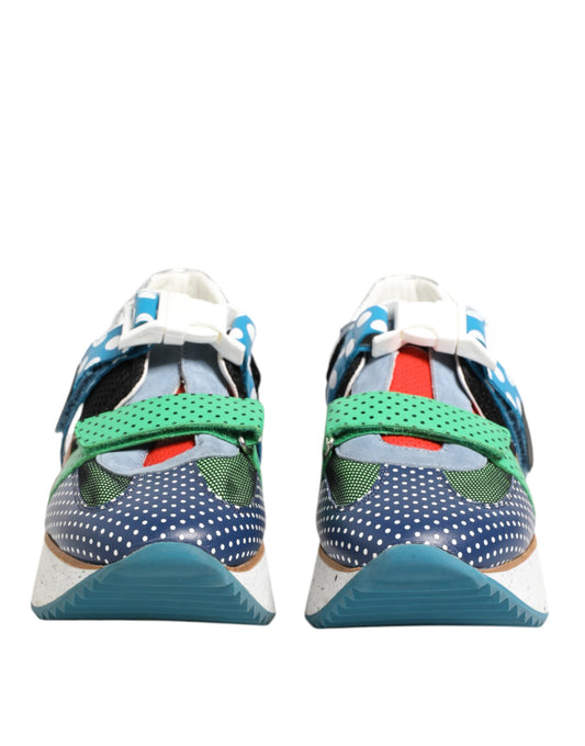 Colorful sneakers with laces