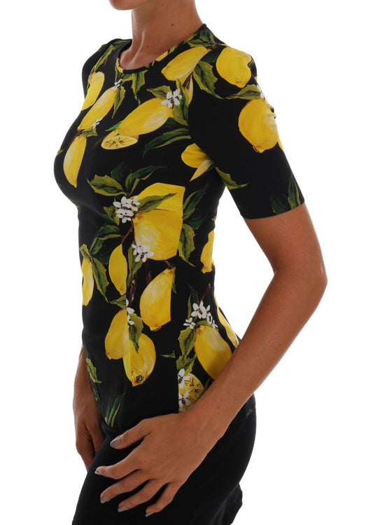 Yellow floral print dress on woman