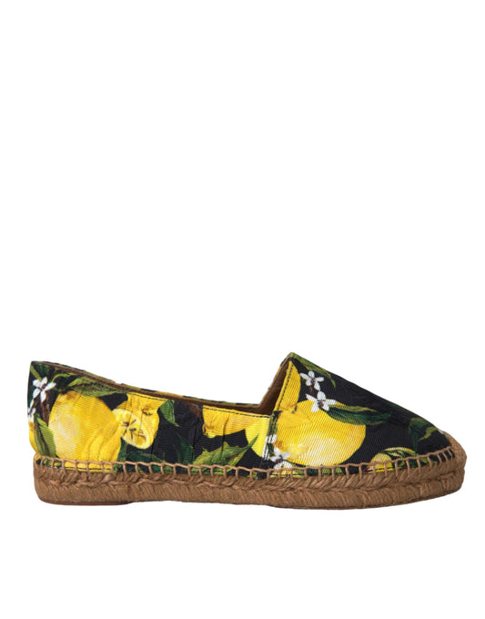 Yellow floral patterned women's sandal