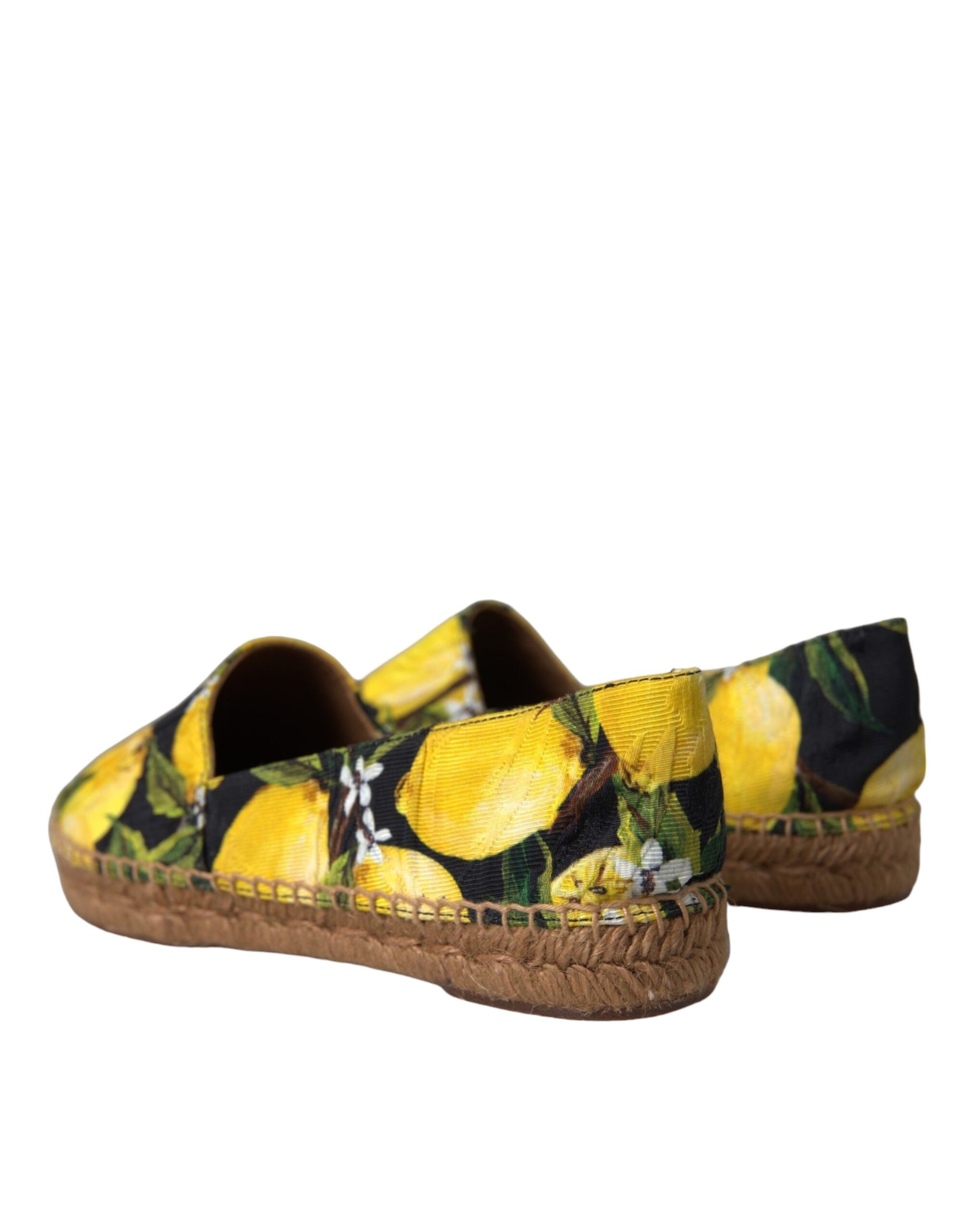 Yellow floral patterned women's sandals