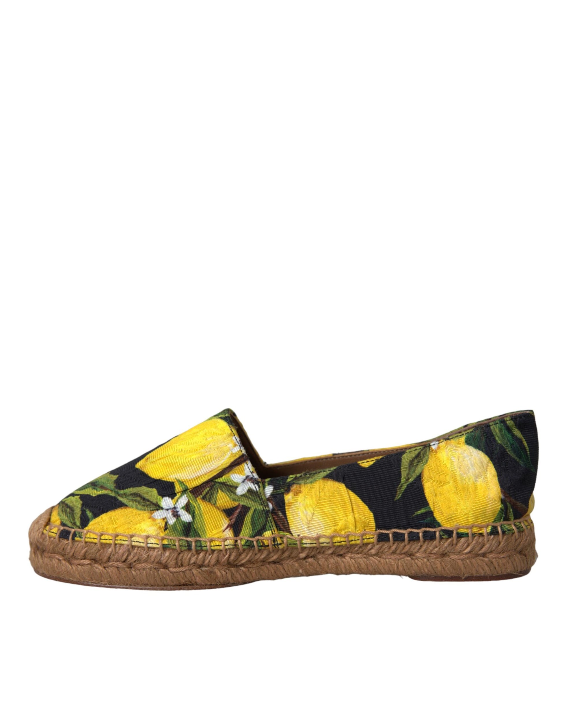 Yellow floral patterned women's sandal