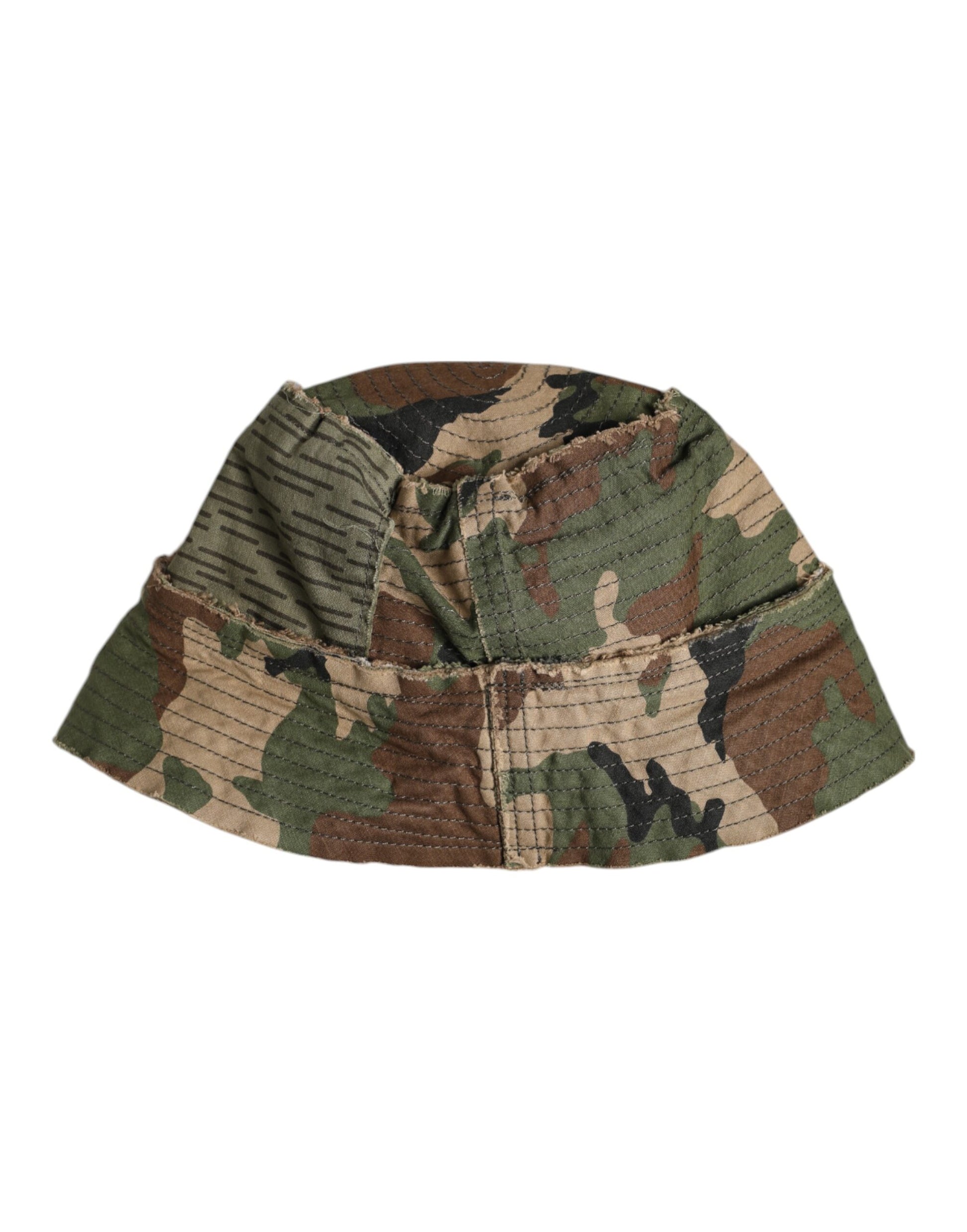 Camouflage hat on display
