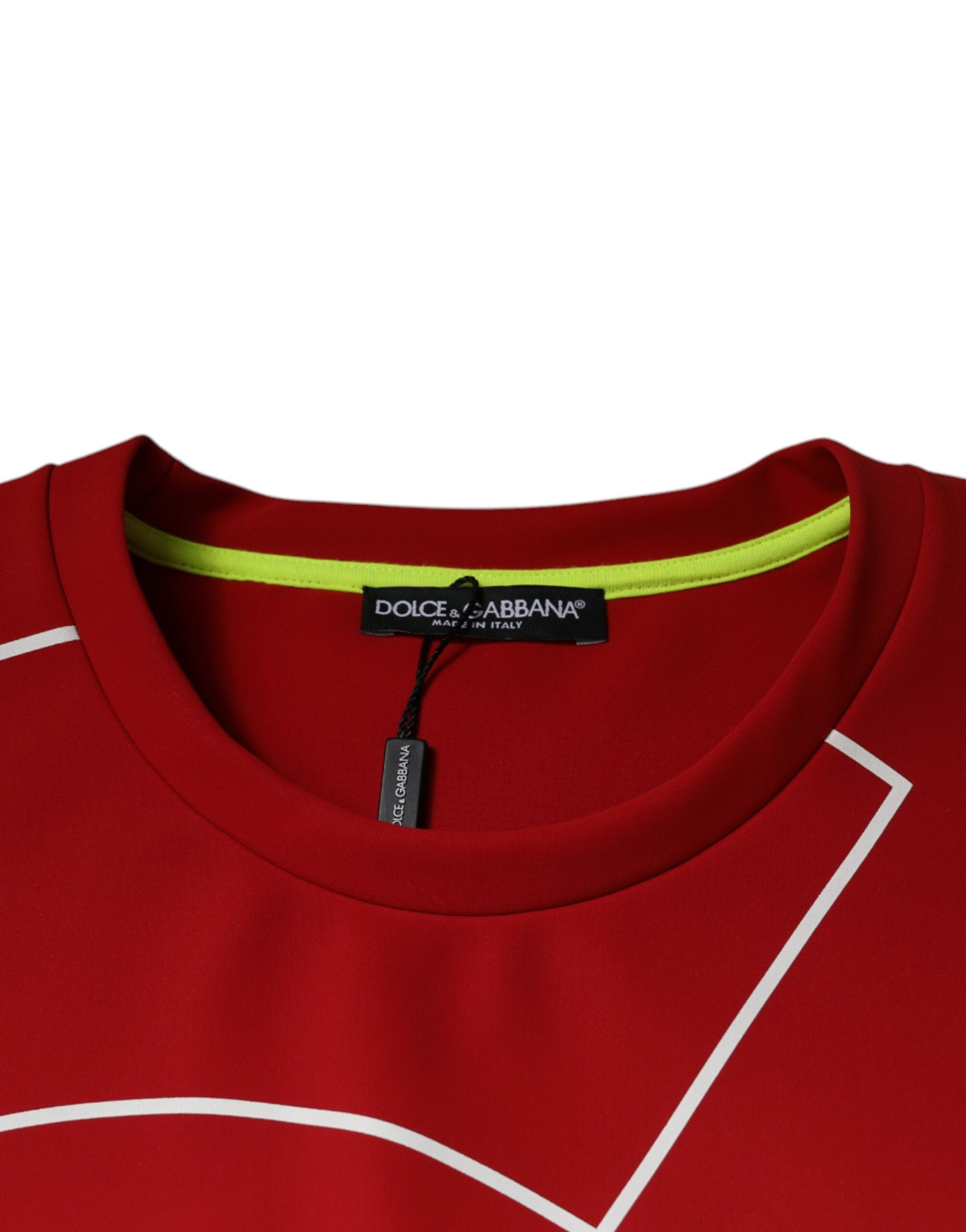 Red sports jersey on hanger