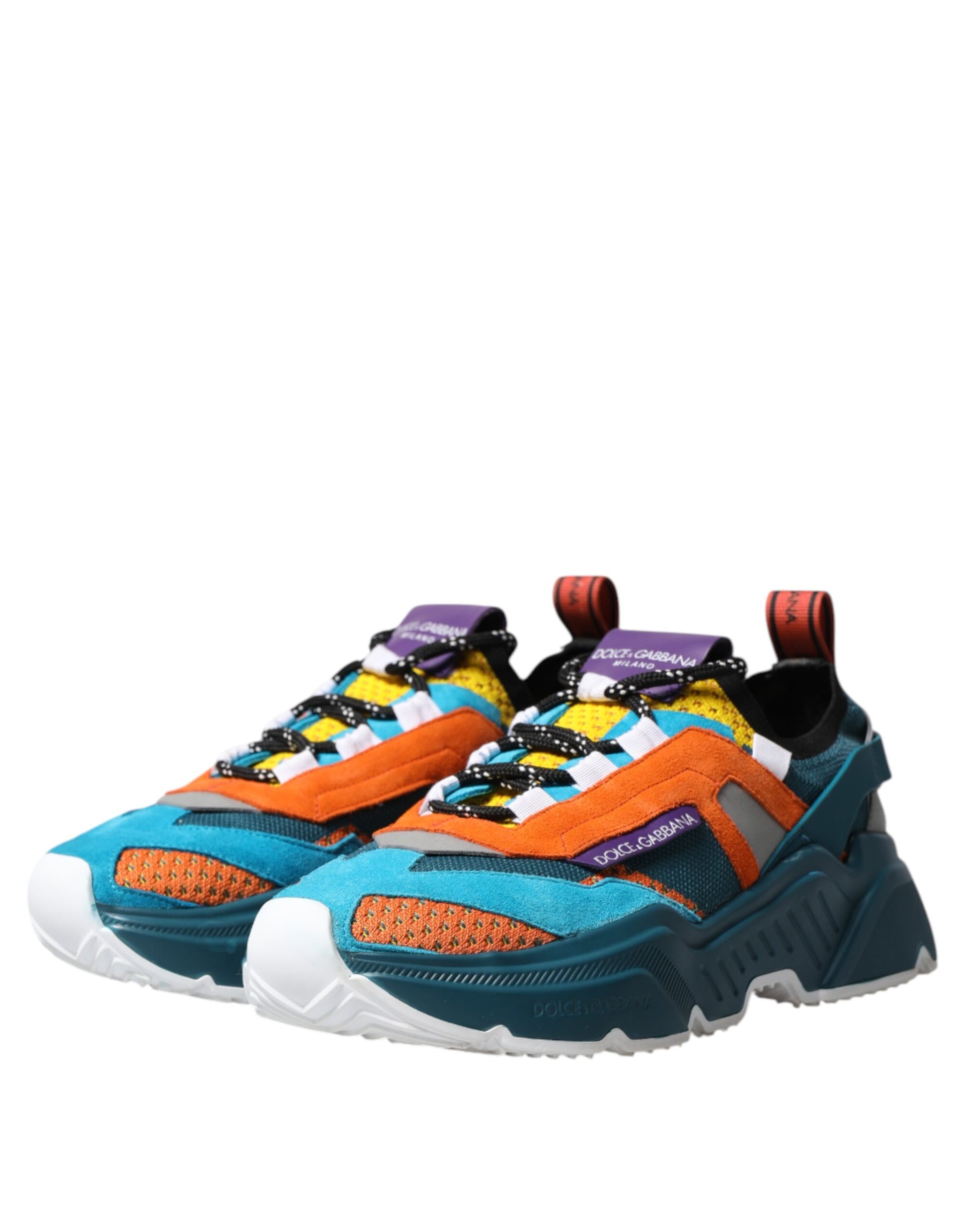 Colorful sneakers with laces