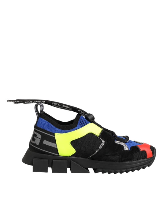 Colorful children's shoe with multiple colors on sole