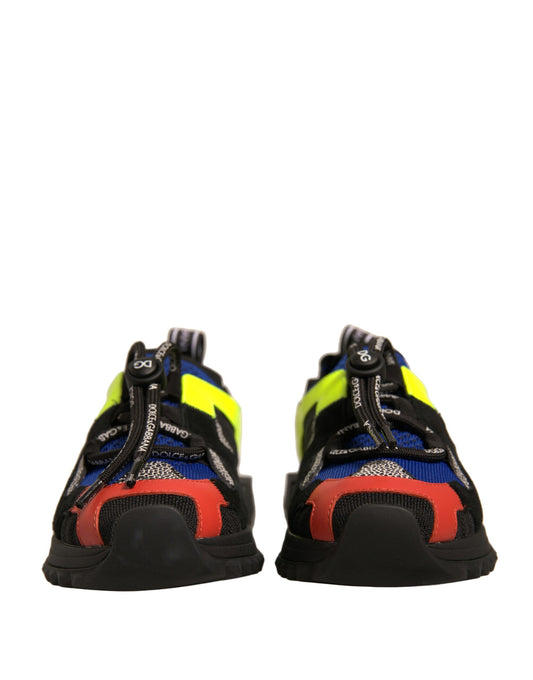 Pair of colorful children's shoes with laces