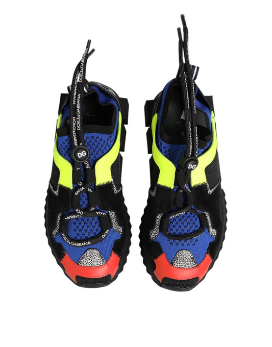 Pair of colorful children's shoes with laces