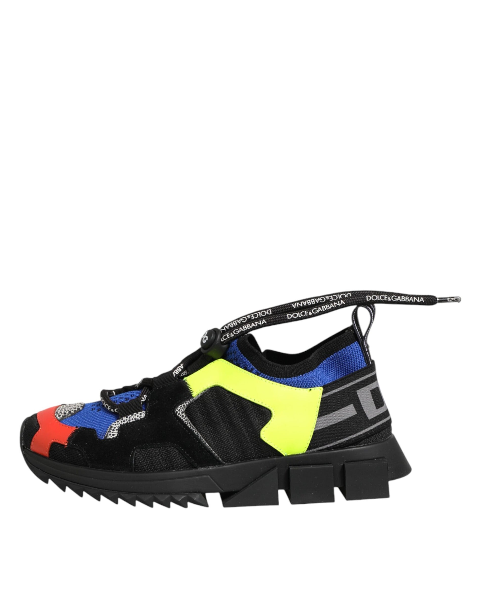 Colorful children's shoe with multiple colors and patterns