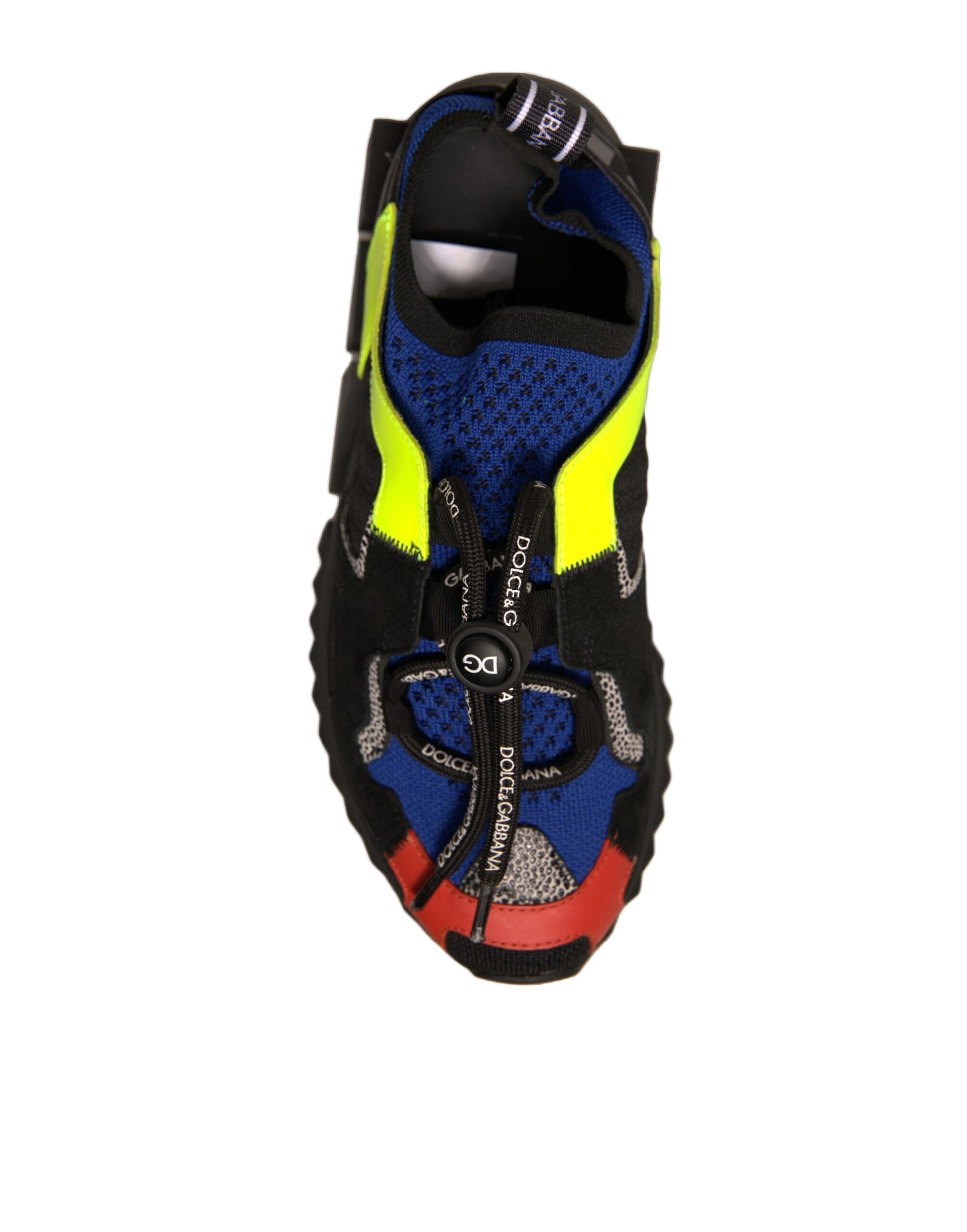 Blue, yellow, red sandal with velcro straps