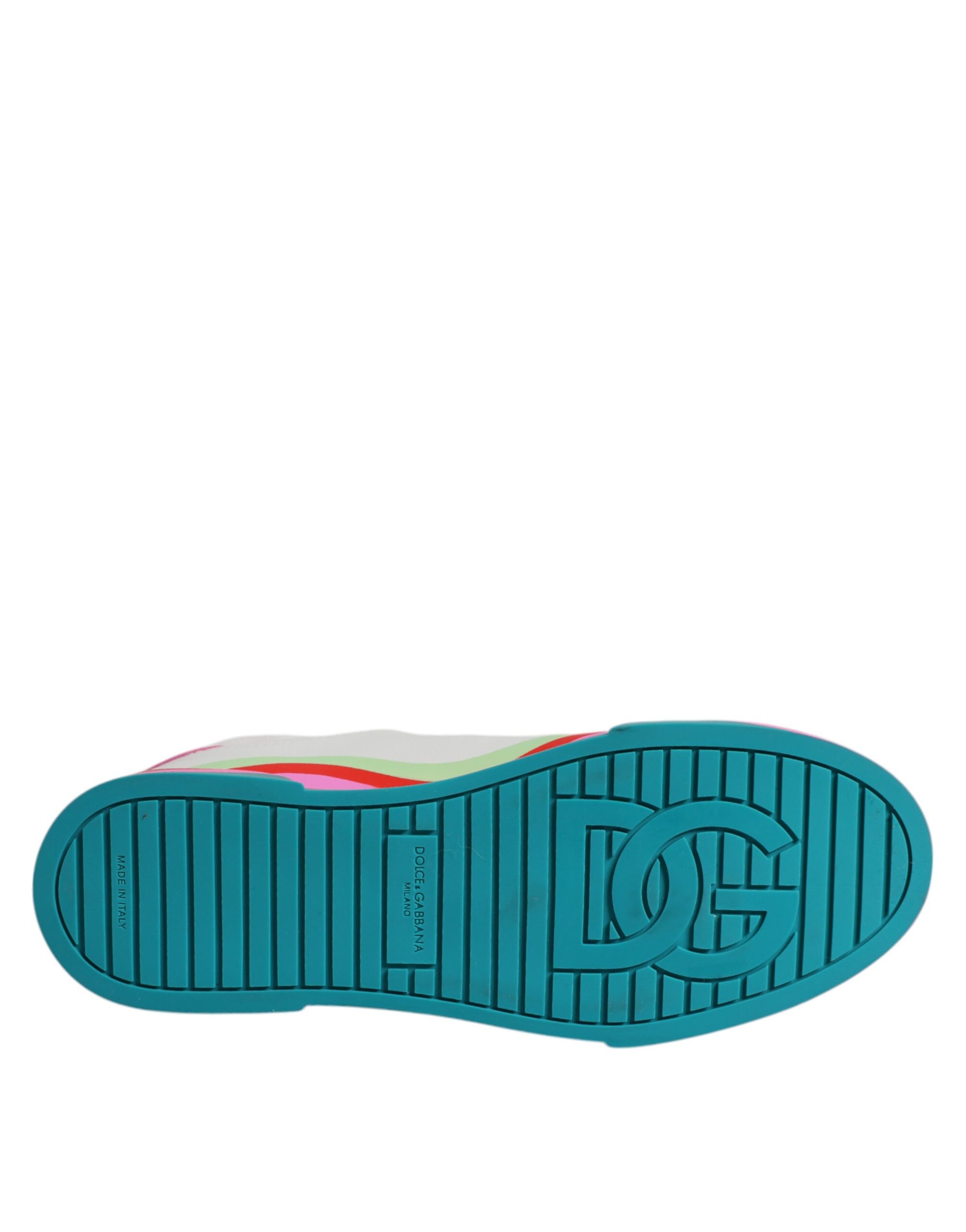 Blue shoe with white sole