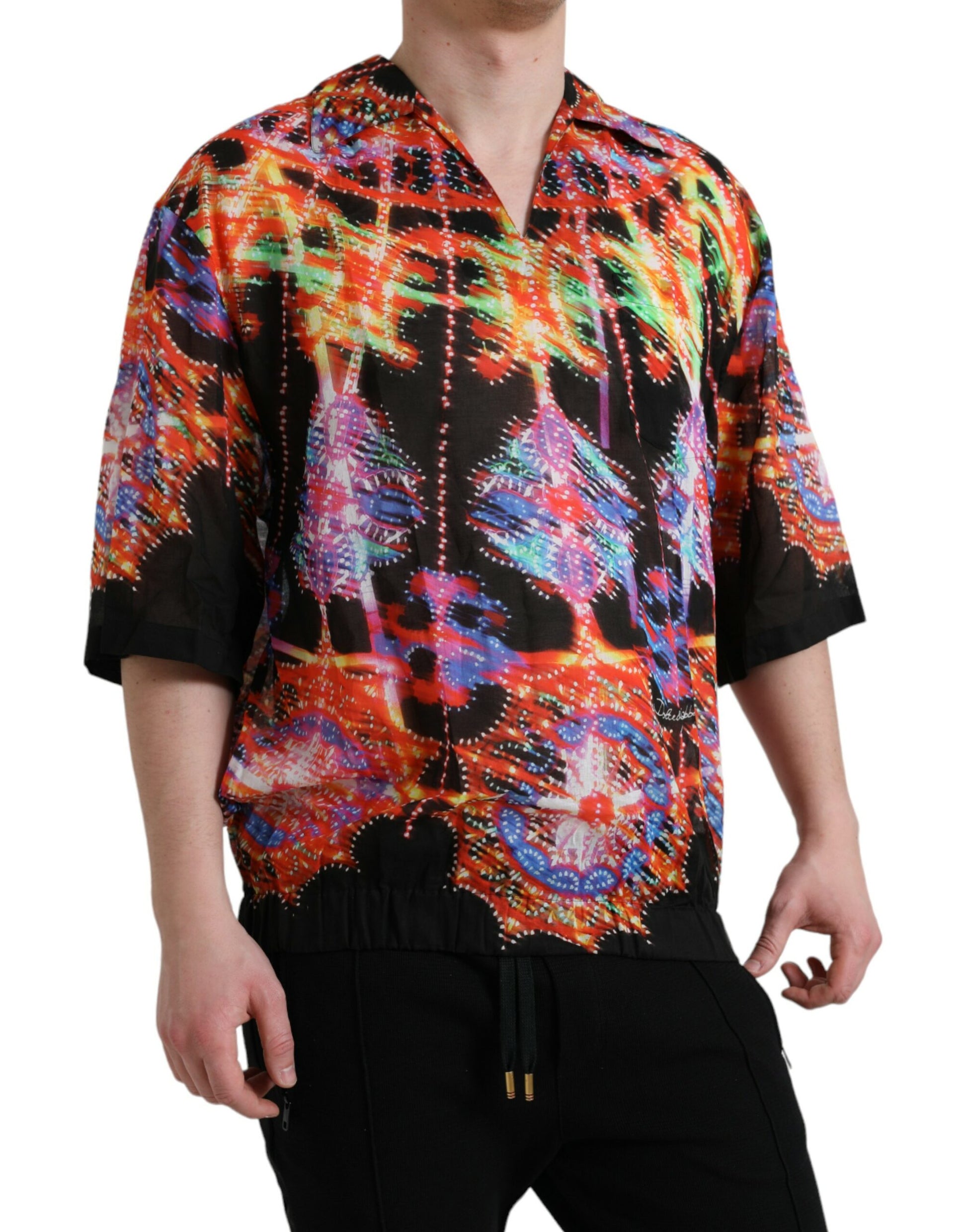 Colorful shirt with vibrant patterns
