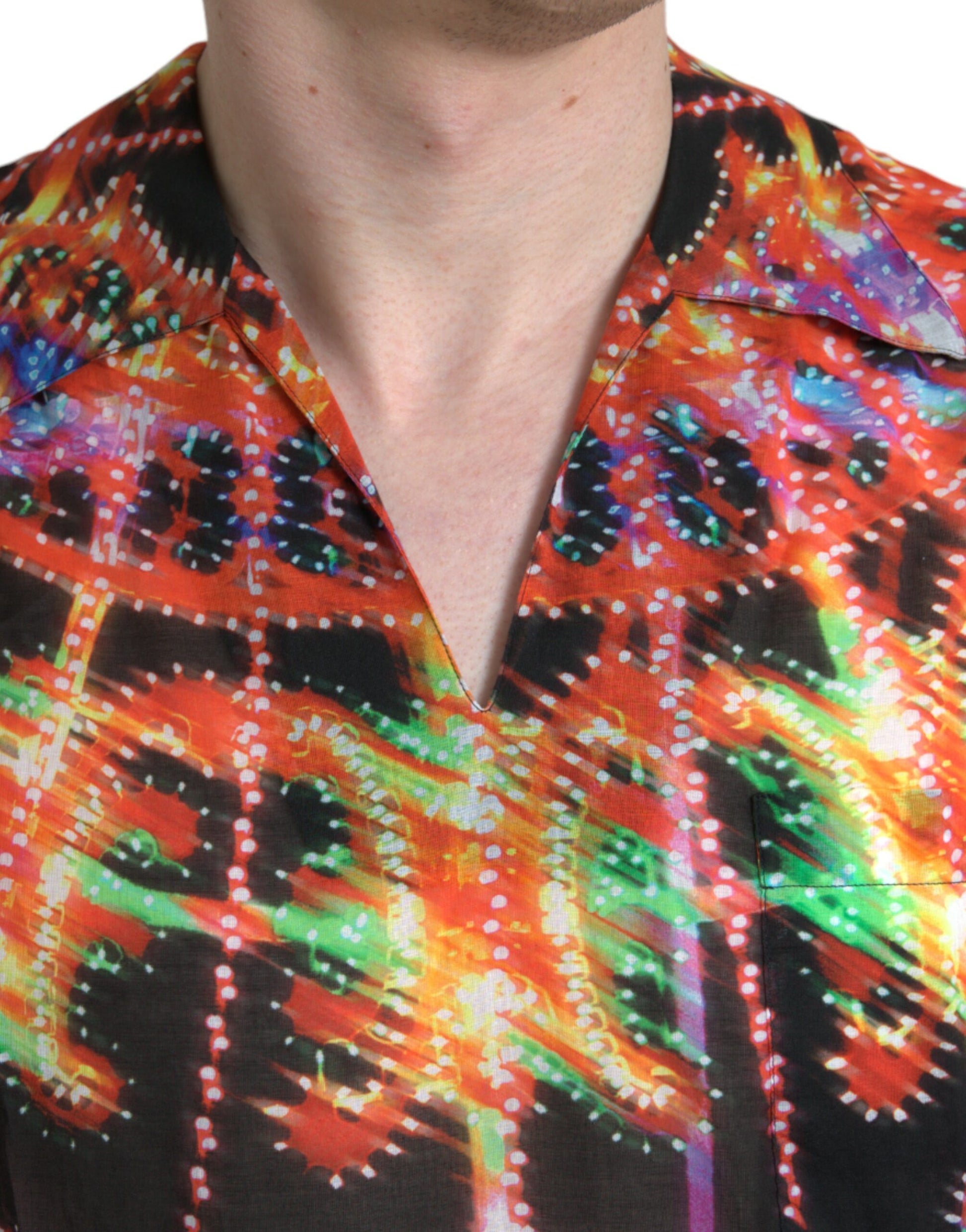 Colorful shirt with vibrant patterns