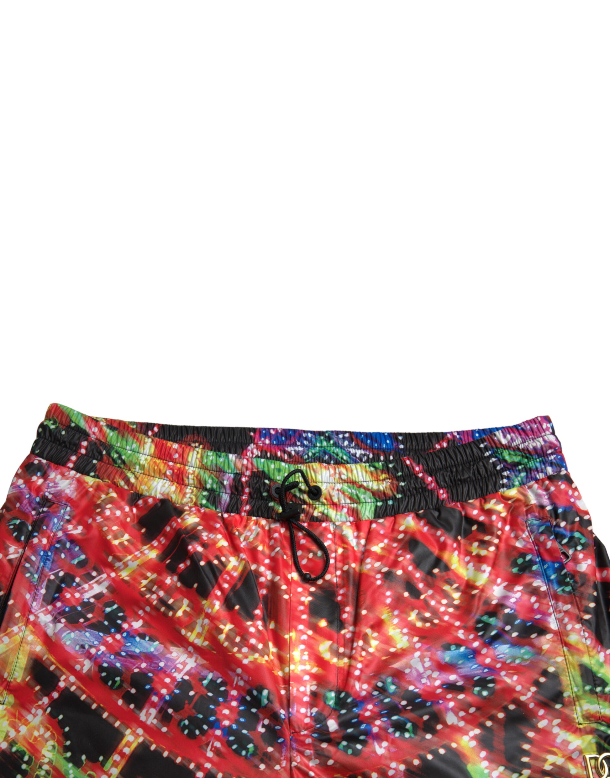 Colorful swim trunks with a tie string