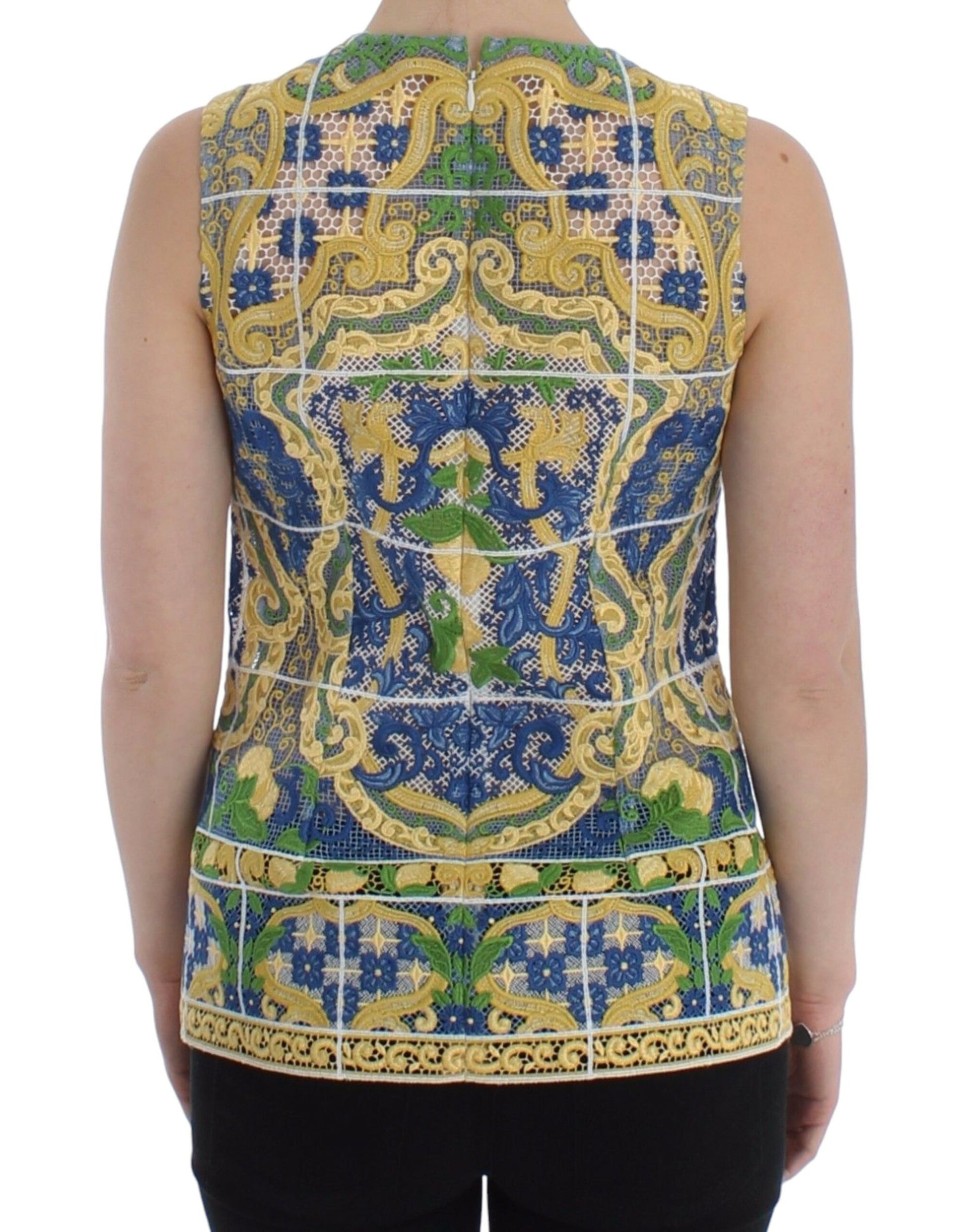 Decorative backless top with intricate design