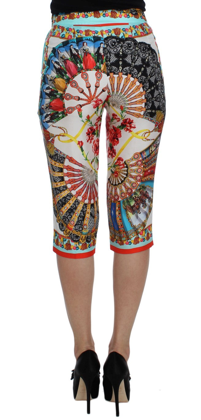 Colorful leggings with floral pattern