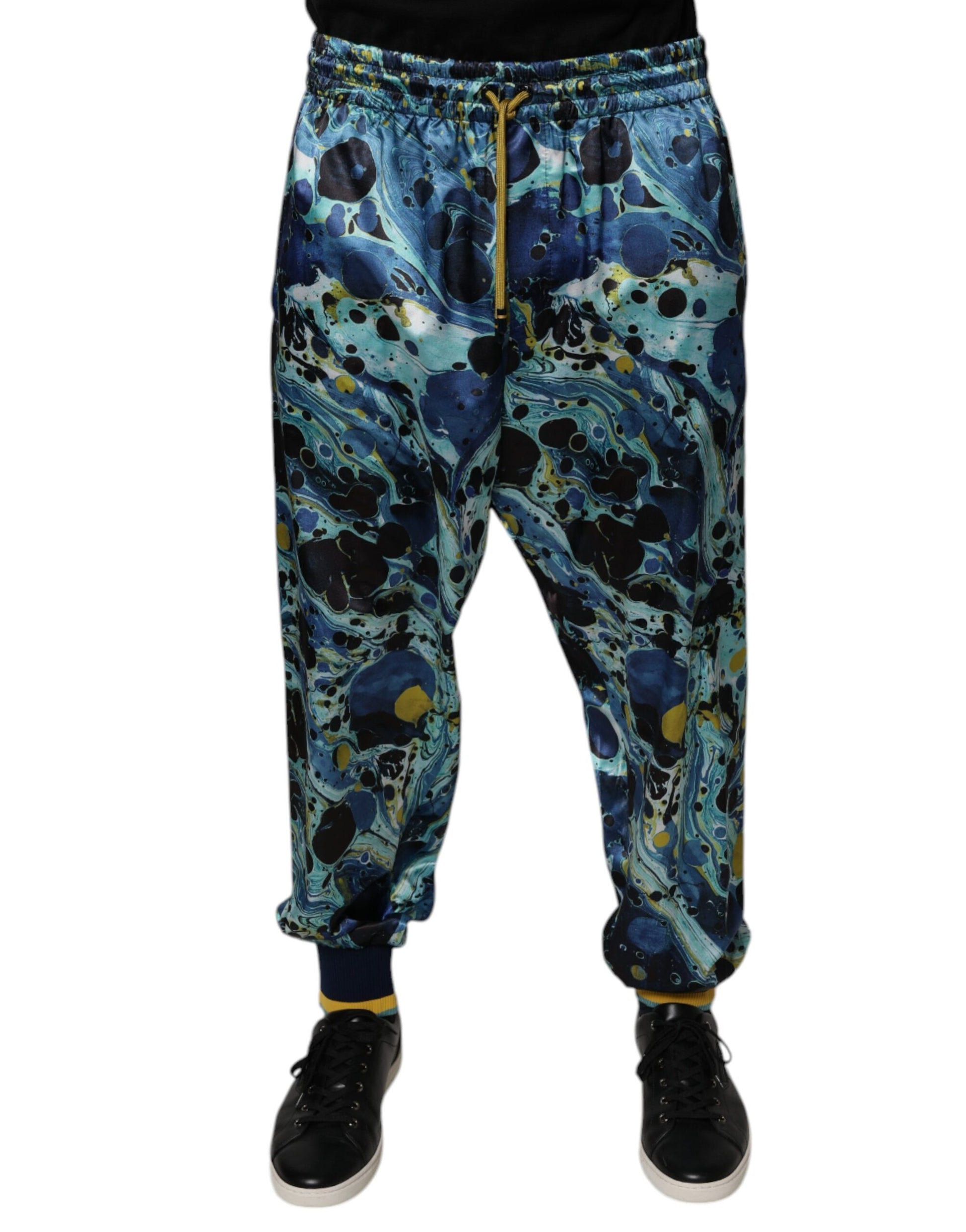 Blue pants with a galaxy print